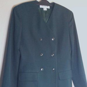 Vintage Jones New York Dark Green Women's 2pc Pan… - image 1